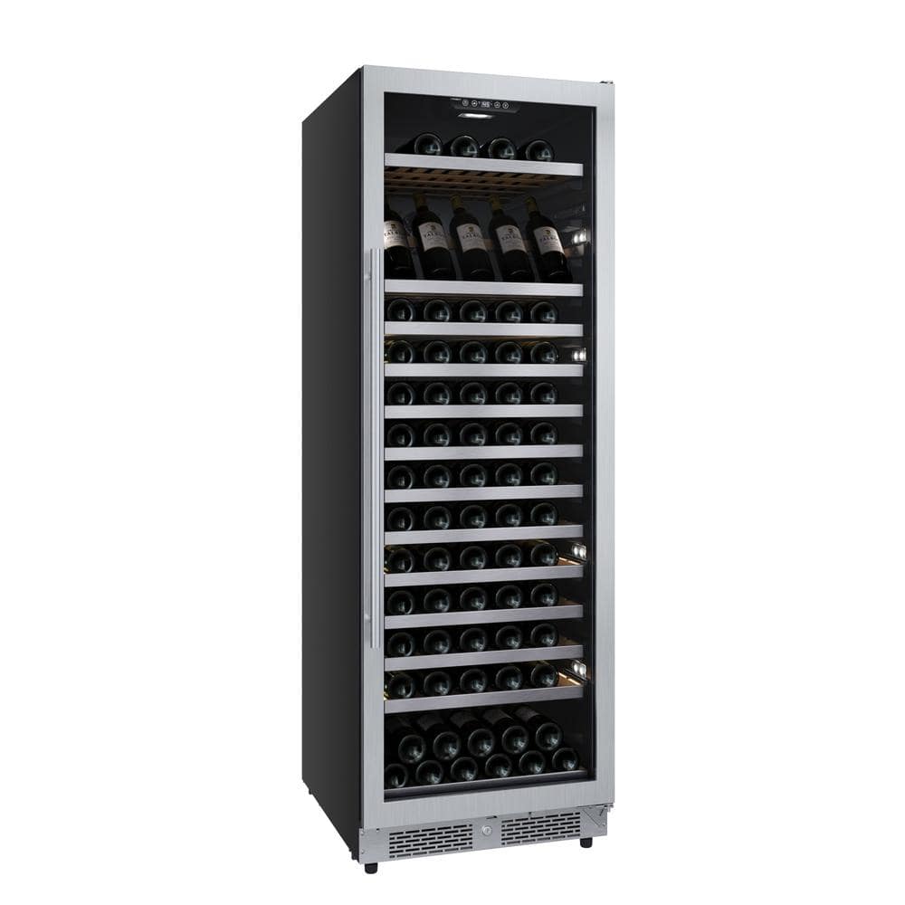 Stainless Steel 24" Built-In/Freestanding Wine Cooler with Interior Lighting