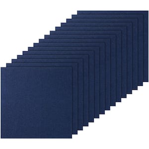 Blue Commercial Residential 24 in. x 24 in. Peel and Stick Pattern Carpet Tile Carpet Squares 576 sq. ft.