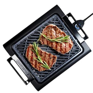 234 sq. in. Triple Layer Titanium and Diamond Infused Coating Non-Stick Smoke-Less Electric Indoor Grill and Griddle