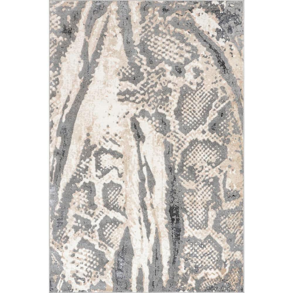 nuLOOM Tilda Modern Snake Beige 5 ft. x 8 ft. Area Rug LPSL03A-508 ...