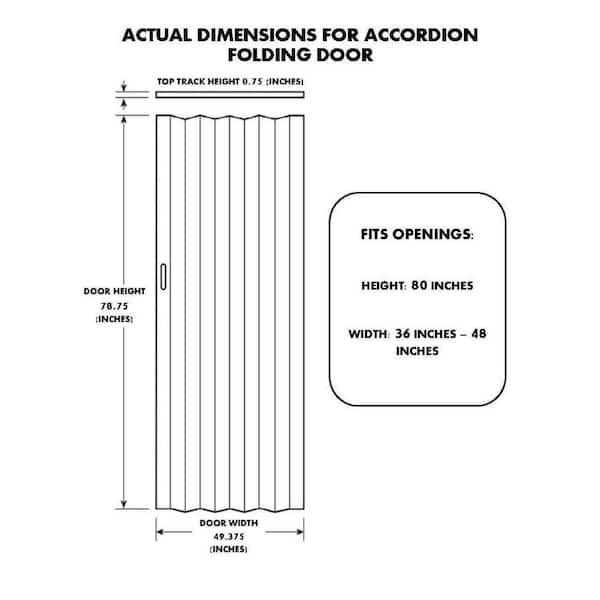 Spectrum 48 in. x 80 in. Express One Vinyl Espresso Accordion Door