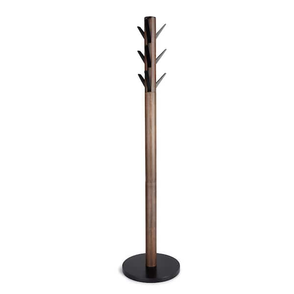 Flapper Black/Walnut Coat Rack 320361-048 - The Home Depot