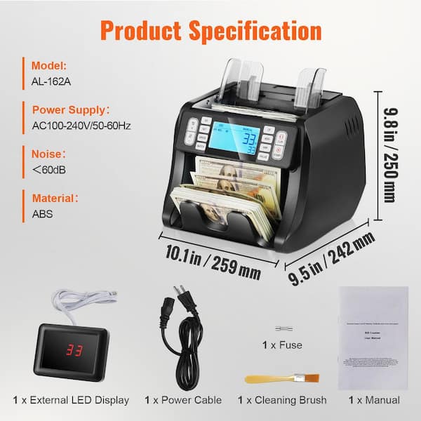 YHGSYXL Gold Money Counter Machine With Value Count UV MG IR - View #3
