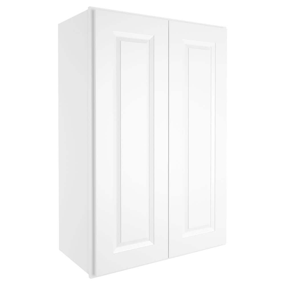 HOMEIBRO 24in W X 12in D X 36in H in Traditional White Plywood Ready to Assemble Wall Kitchen
