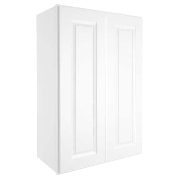 HOMEIBRO 24-in W X 12-in D X 36-in H in Traditional White Plywood Ready to Assemble Wall Kitchen Cabinet