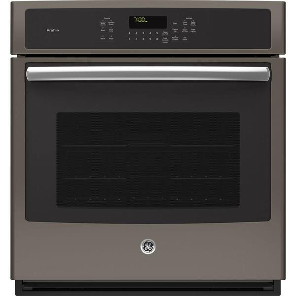 GE Profile 27 in. Single Electric Smart Wall Oven with Convection Self-Cleaning and Wi-Fi in Slate, Fingerprint Resistant