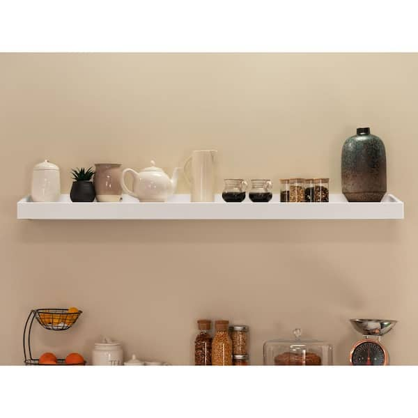 NewAge Products 21 Home Bar Series 12 Piece Set, Wet Bar Cabinets with Sink and Stemware Shelf - White - Granite Top