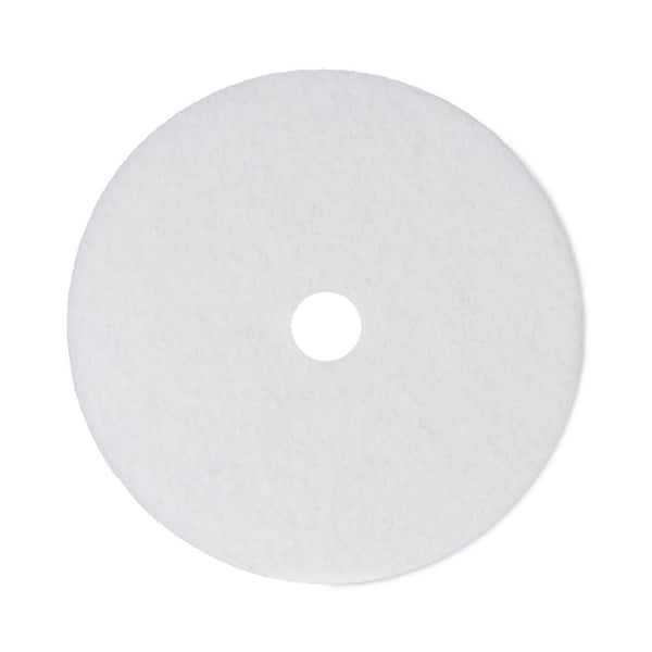 Boardwalk Polishing Floor Pads, 21 in. Dia, White, (5-Carton)