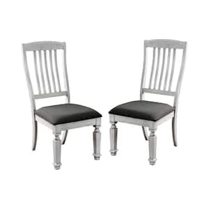 Dave Antique White Cushioned Farmhouse Dining Chair (Set of 2)