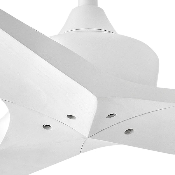 HINKLEY - Chisel 52.0 in. Indoor/Outdoor Matte White Ceiling Fan with Remote Control
