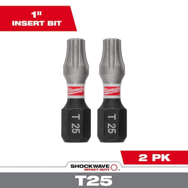 Milwaukee SHOCKWAVE Impact Duty 1 in. T25 Torx Alloy Steel Insert