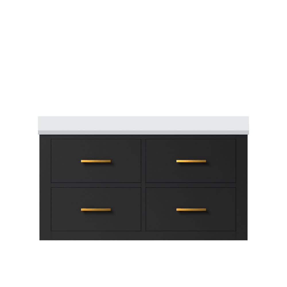 Sherman 36 in W x 22 in D Black Double Bath Vanity with White Quartz Top price history on PriceWatchPro