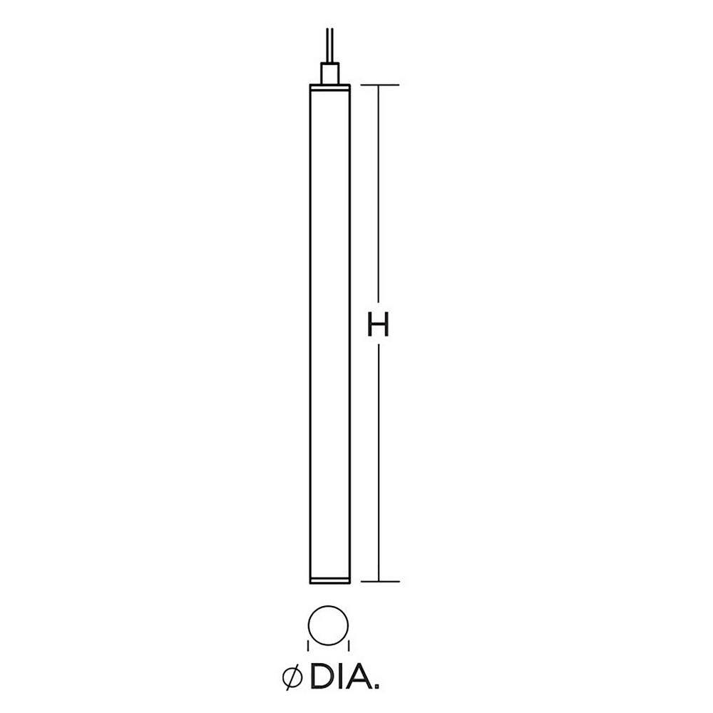 Eli 36" Satin Nickel Glass LED Linear Pendant Light