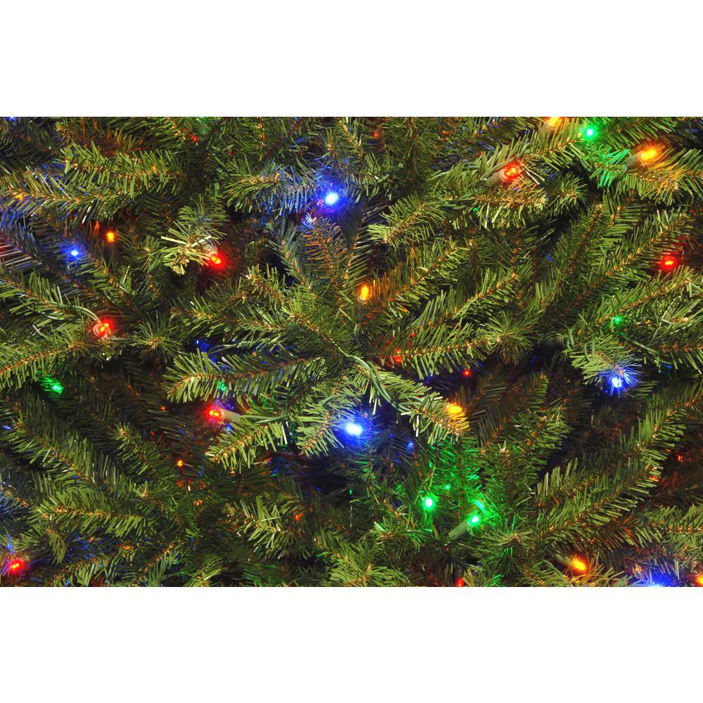 10' Green Dunhill Fir Artificial Christmas Tree with Dual Color LED Lights