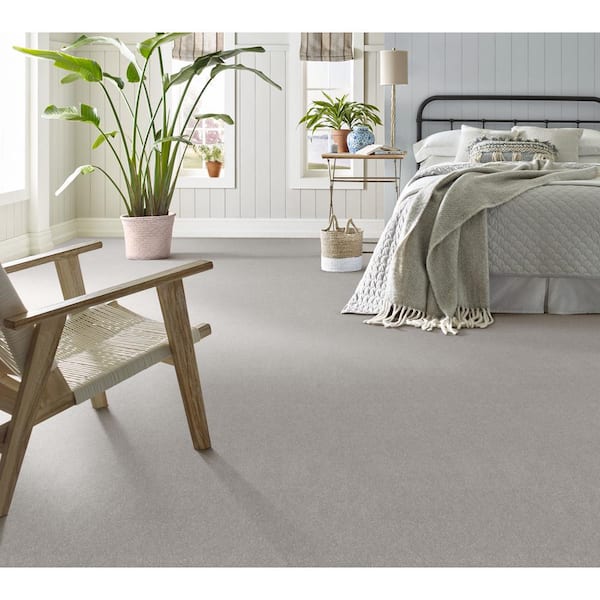 Blakely III - Steel-Gray 12 ft. 66 oz. High Performance Polyester Texture Carpet - Installation Required