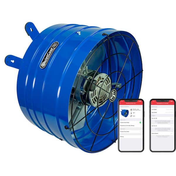 QuietCool 1945 CFM Smart App Controlled 2-Speed Gable Mount Electric Attic Fan