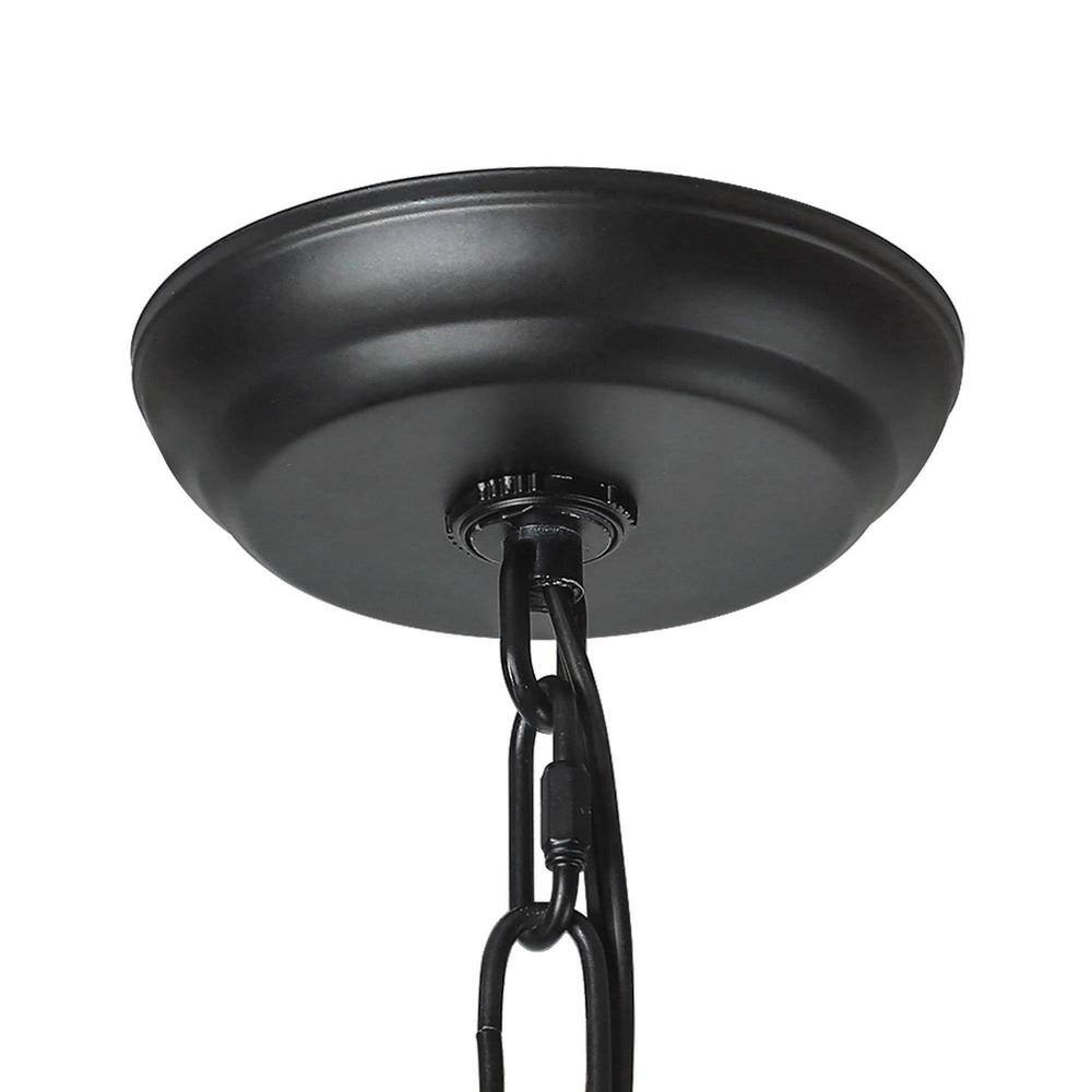 Elegant Black 9-Light 2-Tier Candle Chandelier