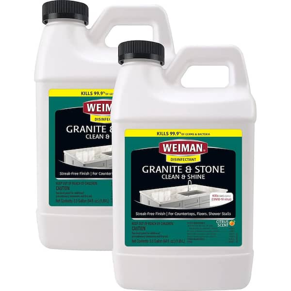 Adrinfly 64 Oz. Disinfecting Granite Cleaner And Polish Safely Cleans ...