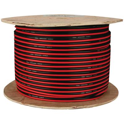 500 ft. 16/2 Primary Red/Black Paired Speaker Wire