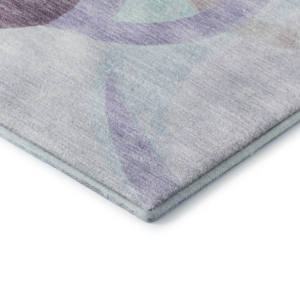 Mayfield Premium Machine Washable Abstract AMF2168 Plum 2 ft. x 3 ft. Accent Rug