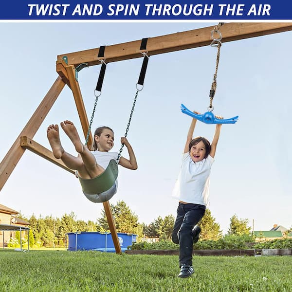Kirin　未使用マディソンブルー SWINGTWISTEDSTRIPE Blue Ninja-Twister Swing with 360° Handle Twist-Spin for Kids