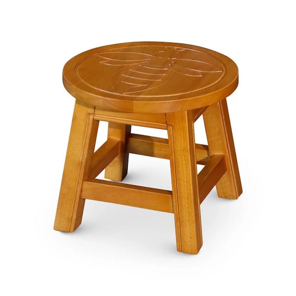 Yellow Wood Garden Stool (1-Pack)