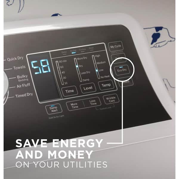 GE - 7.4 cu. ft. Electric Dryer with Sensor Dry in White