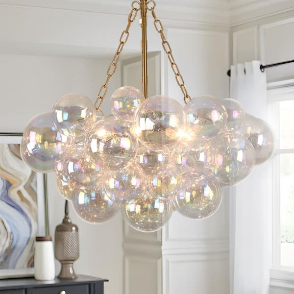 GoYeel Bublume 6-Light Mid-Century Gold Adjustable Bubble