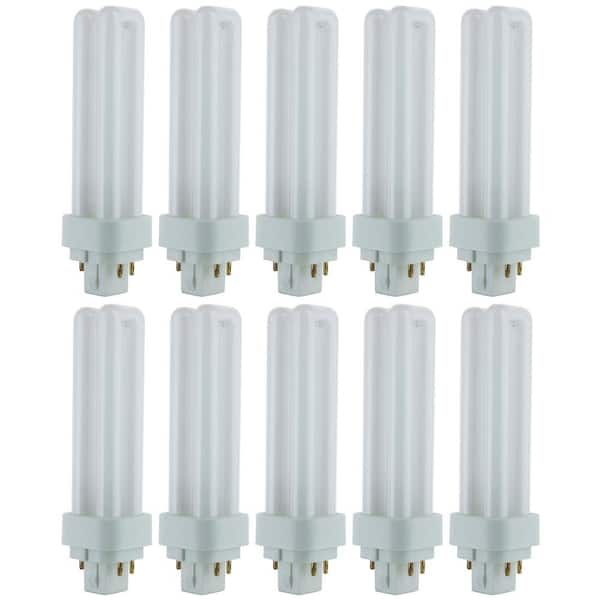 Sunlite 72-Watt Equivalent PL-C G24q2 4-Pin Base CFL Plug In Light Bulb in True White 3500K (10-Pack)