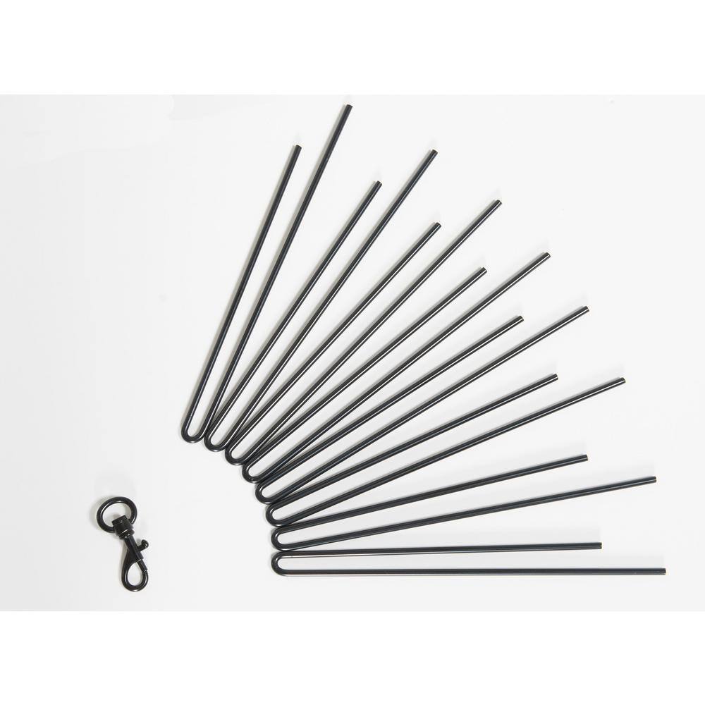 Lucky Dog 24"H Black Metal Exercise Pen with Stakes