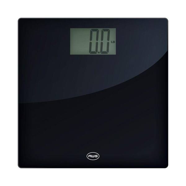 American Weigh Scales Digital Bathroom Scale In Black Om 200 The Home Depot