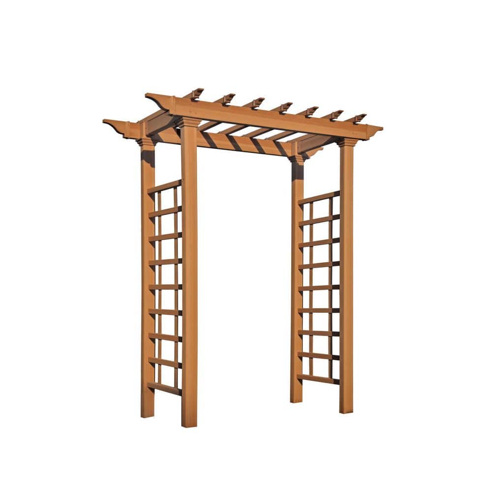 Carolina 88" Brown Vinyl Cottage Arbor