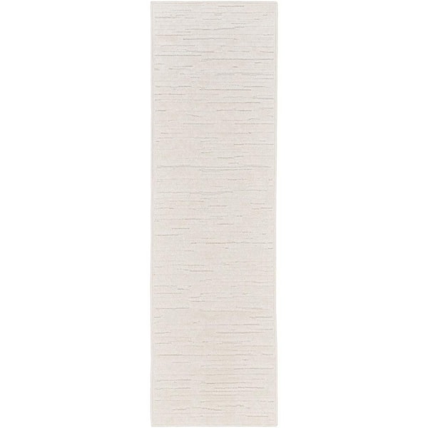 Nourison Casual Ivory 2 ft. x 6 ft. Abstract Contemporary Runner Area Rug