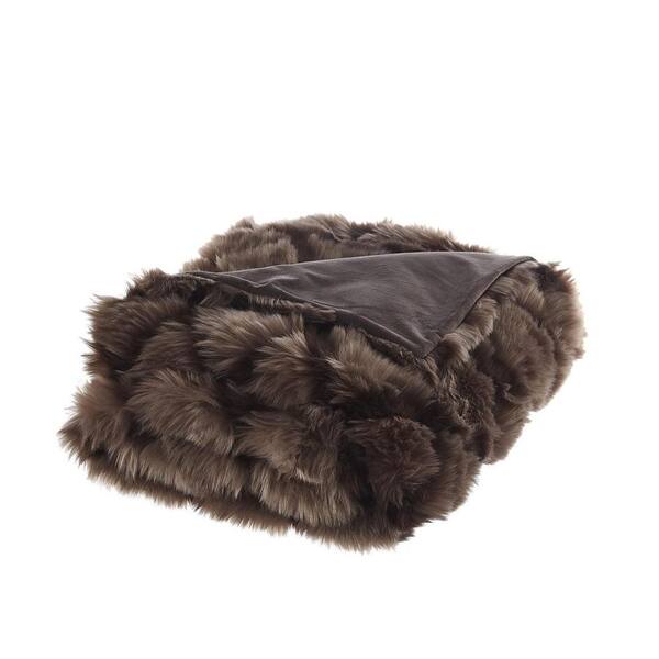 HomeRoots Charlie Brown Geometric Acrylic Throw Blanket 2000531386 The Home Depot