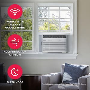 18,000 DOE BTU 230-Volts Window Air Conditioner Cools 1,020 sq. ft. with Remote and Wifi in White