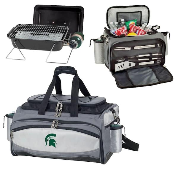 Picnic Time Michigan State Spartans - Vulcan Portable Propane Grill and Cooler Tote by Embroidered