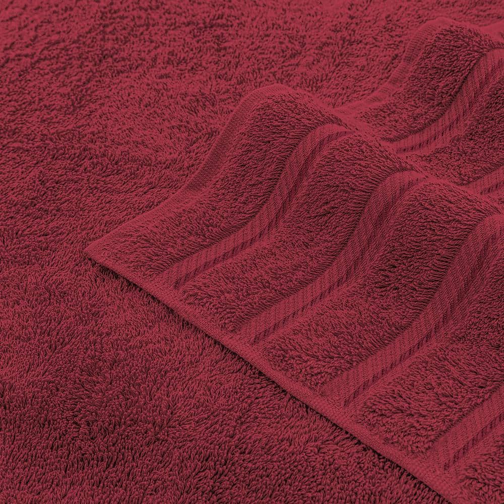 Bordeaux Red Turkish Cotton 6-Piece Towel Set