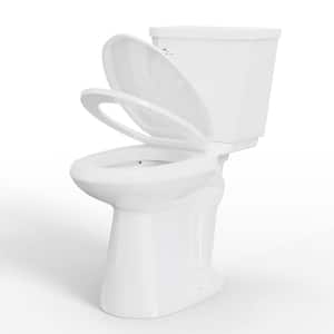 17 in. Tall Toilet 2-Piece 1.28 GPF Single Flush Elongated and Height Toilet in White (Seat Included)