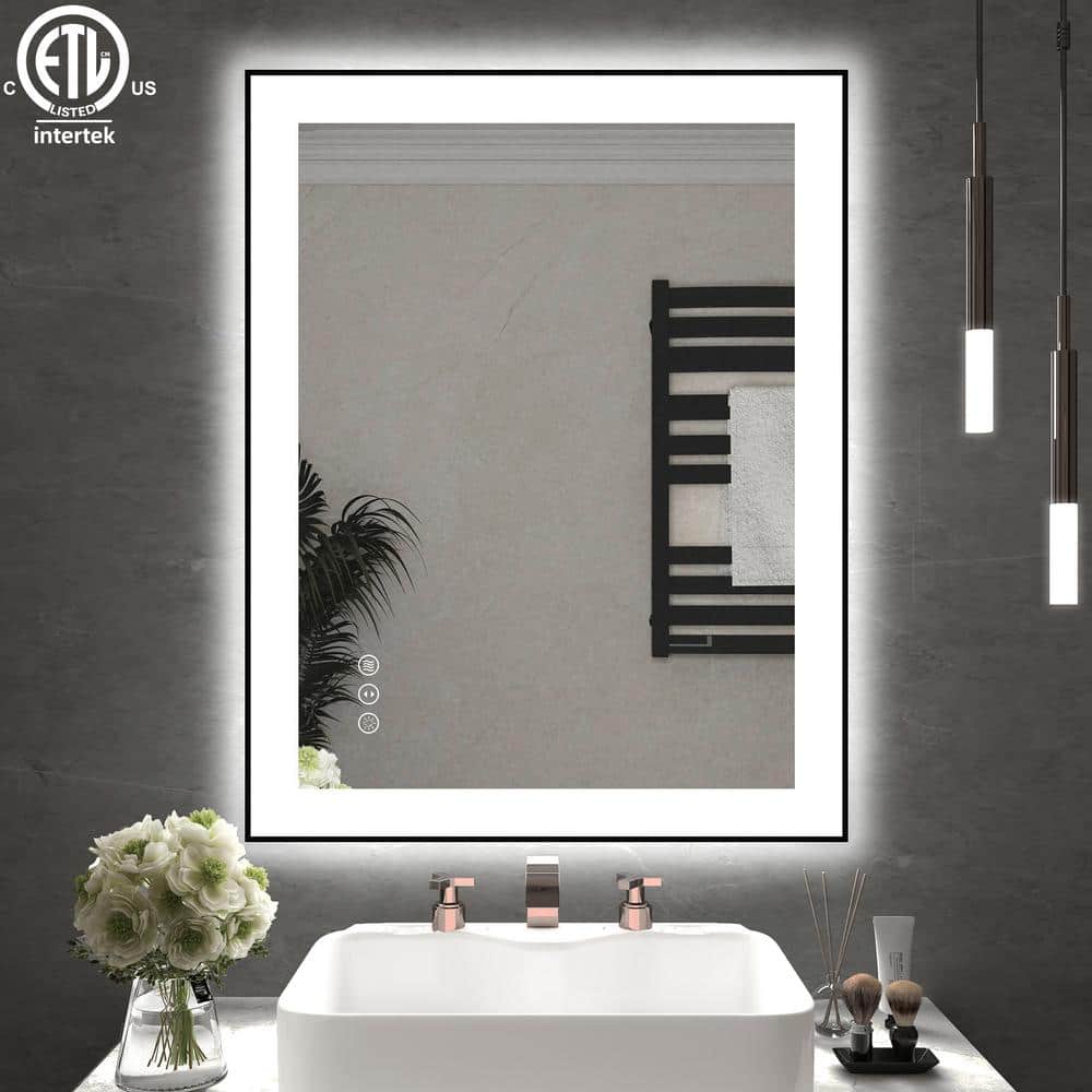 Hpeytaire 36 in. W x 28 in. H Rectangular Aluminum Framed Hpeytaire 36 in. W x 28 in. H Rectangular Aluminum Framed