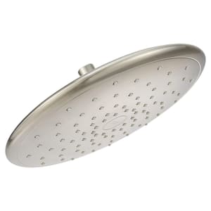 Spectra+ 1-Spray 11 in. Single Wall Mount Fixed Rain Shower Head in Brushed Nickel