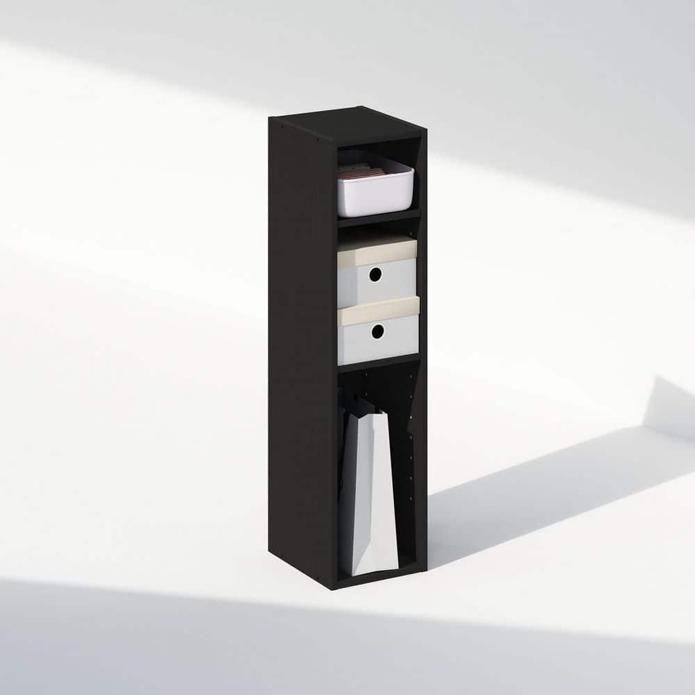 Reed Black Laminated Engineered Wood 3-Tier Storage Shelf