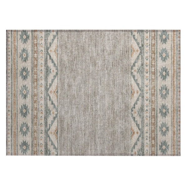 Chantille Machine Washable Indoor/Outdoor Abstract ACN3075 Gray 2 ft. x 3 ft. Accent Rug