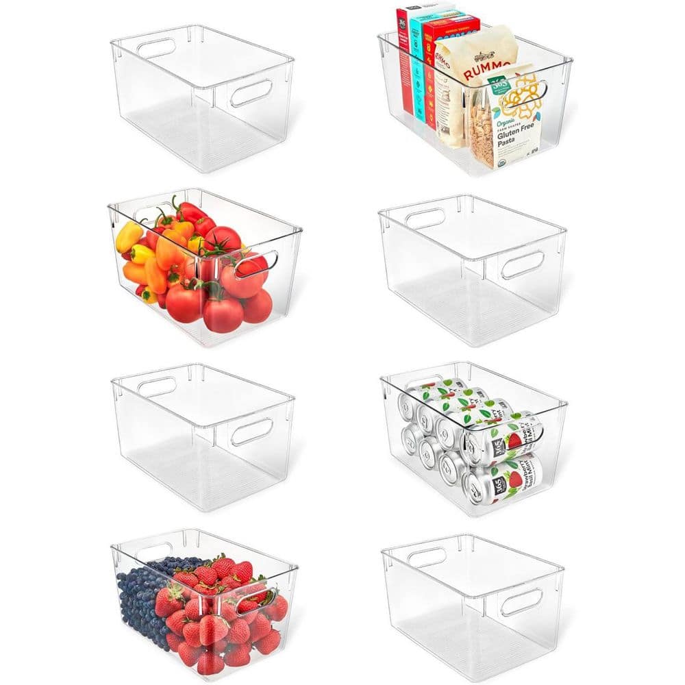 LIFEMASTER 8 Piece Stackable Refrigerator and Freezer Containers Set ...