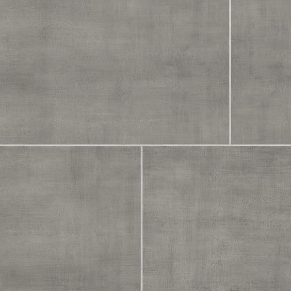 Unico Gray 24 in. x 48 in. Concrete Look Porcelain Floor and Wall Tile (15.50 sq. ft./Case)