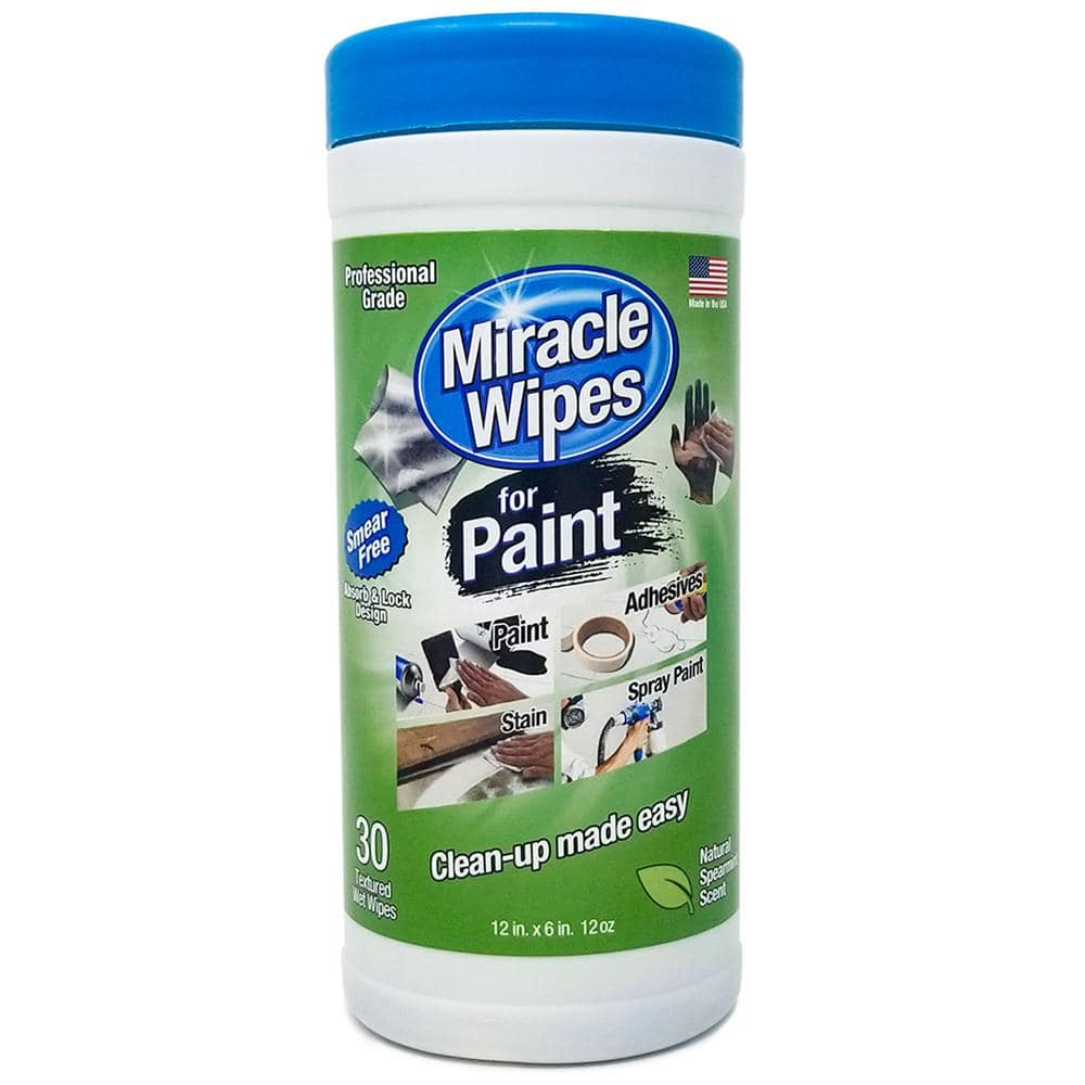 Miracle Brands Spearmint Scent Paint Wipes (30Count) 3157 The Home Depot