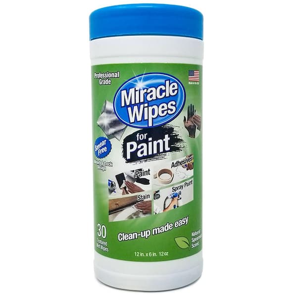 Miracle Brands Spearmint Scent Paint Wipes (30Count) 3157 The Home Depot