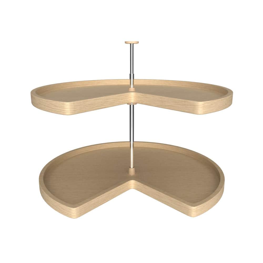 32 in. Banded Wood Kidney Lazy Susans 2-Shelf price history on PriceWatchPro