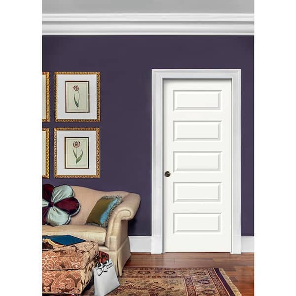 28 in. x 80 in. Rockport Primed Right-Hand Smooth Molded Composite Single Prehung Interior Door