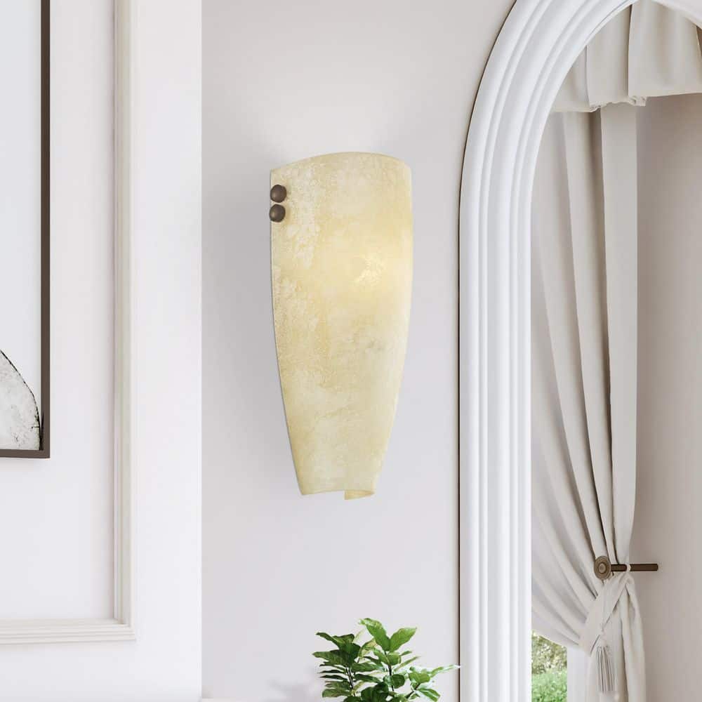 Imperial Bronze 12'' Wall Sconce with Scavo Glass