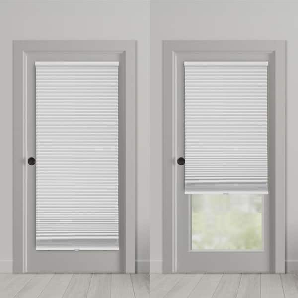 White Cordless Blackout Magnetic Cellular Shade - 26 in. W x 72 in. L